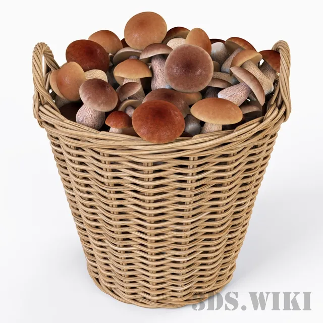 kitchen – IKEA Nipprig basket with mushrooms 3ds Max