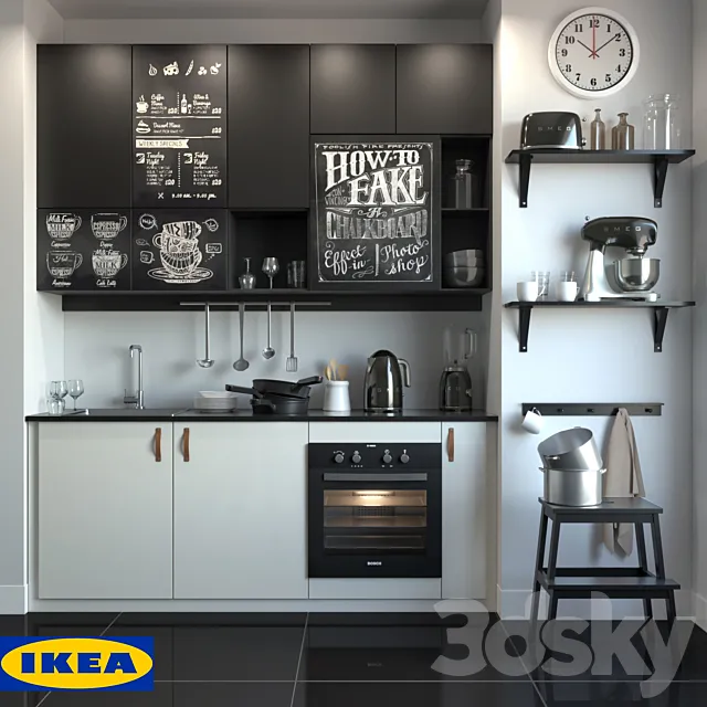 Kitchen IKEA YUDEVALLA 3DSMax File