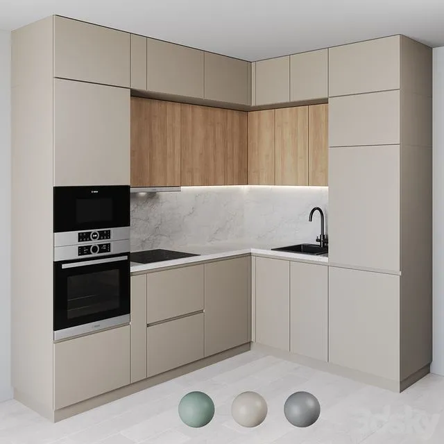 Kitchen in a modern style 3dsMax Model