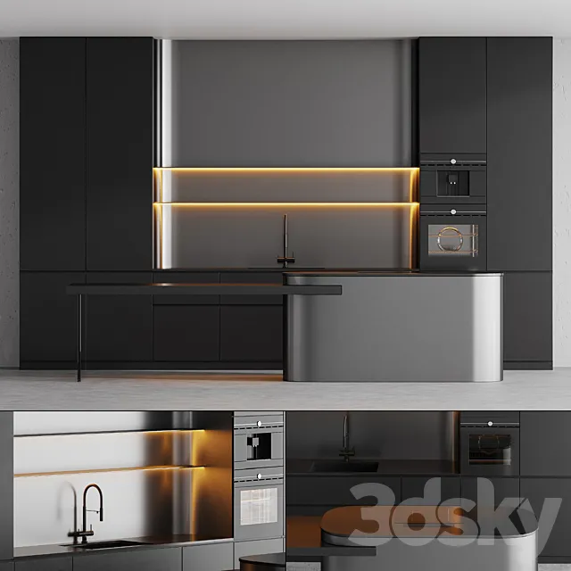 Kitchen in modern style 001 | modern kitchen 3DS Max Model