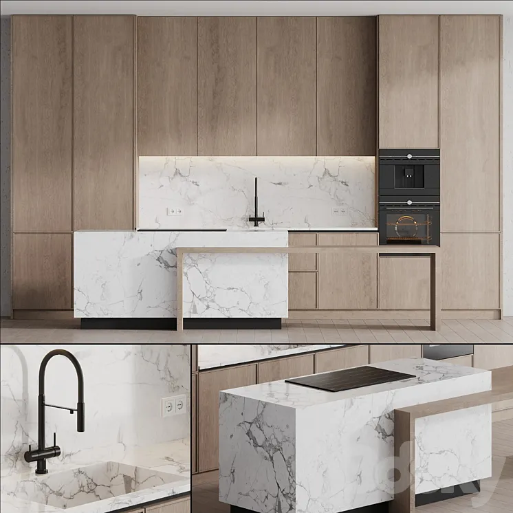 Kitchen in modern style 003 | modern kitchen 3DS Max Model