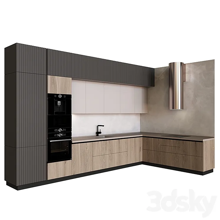 Kitchen in modern style 11 3DS Max