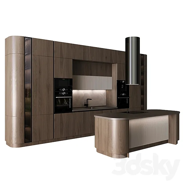 Kitchen in modern style 20 3ds Max
