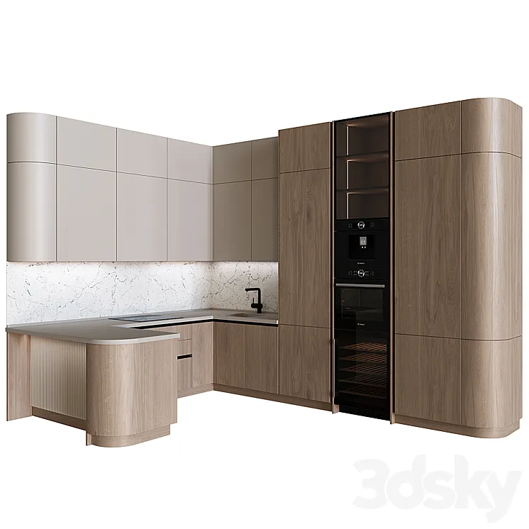 Kitchen in modern style 27 3DS Max