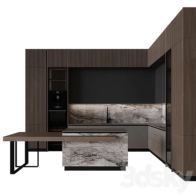 Kitchen in modern style 48 3ds Max