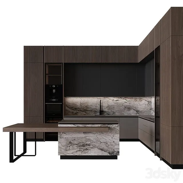 Kitchen in modern style 48 3dsMax Model