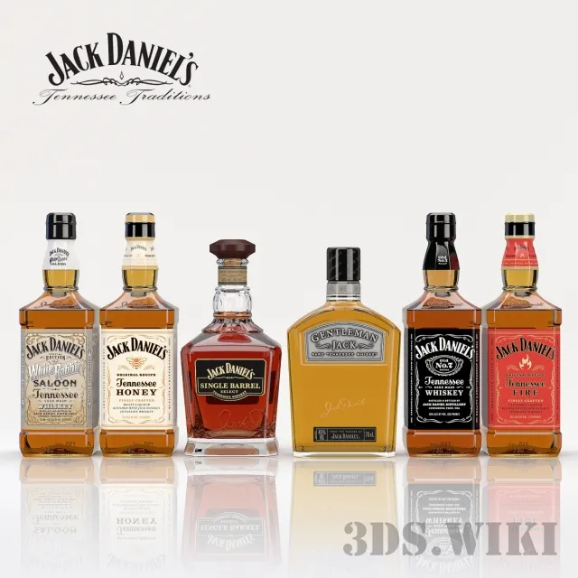 kitchen – Jack Daniels Whiskey – Collection 3ds Max