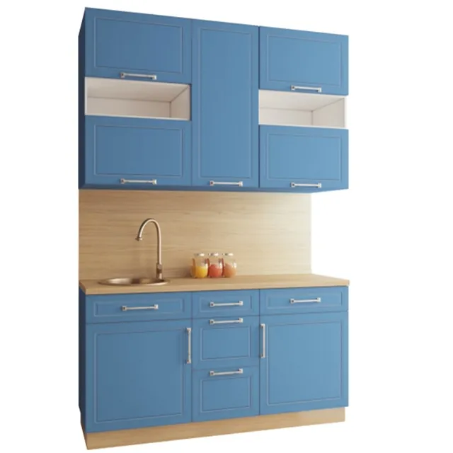 kitchen – Kitchen furniture in blue 3ds Max