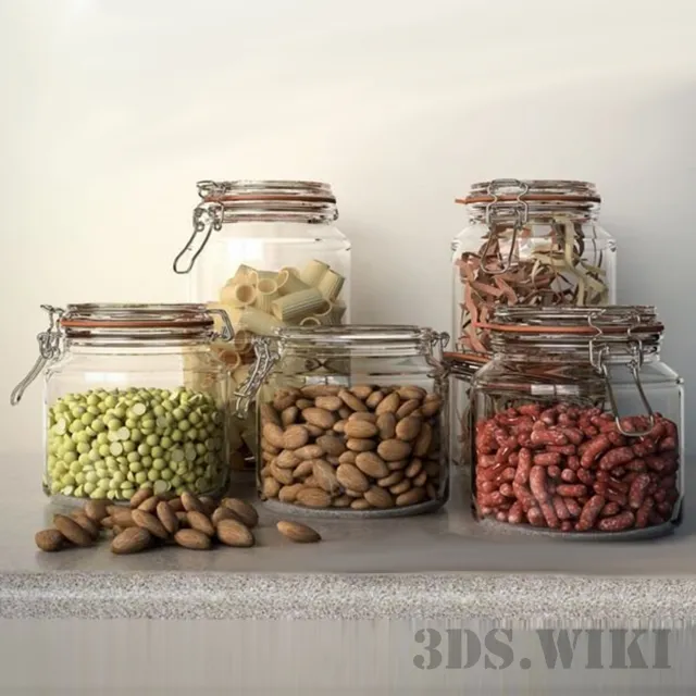 kitchen – Kitchen jars for seeds 3ds Max