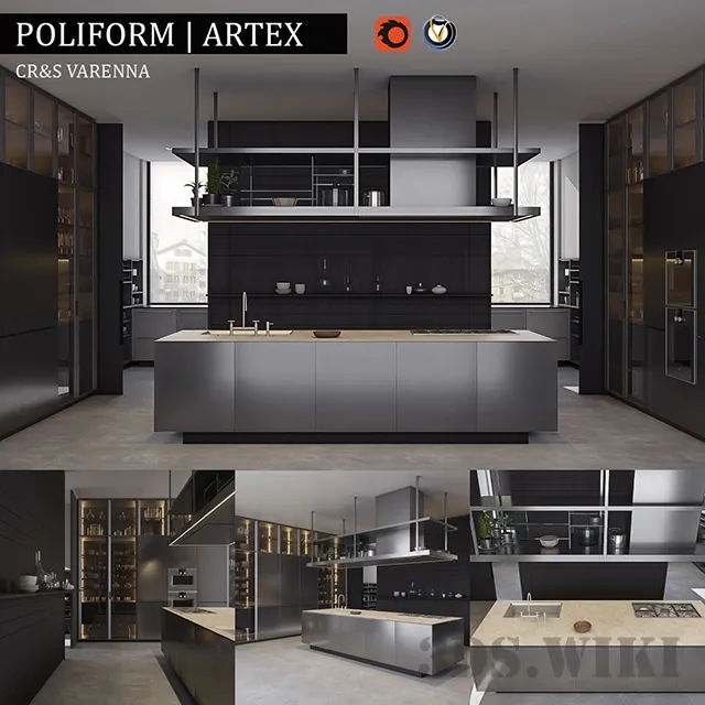kitchen – Kitchen Poliform Varenna Artex 3ds Max