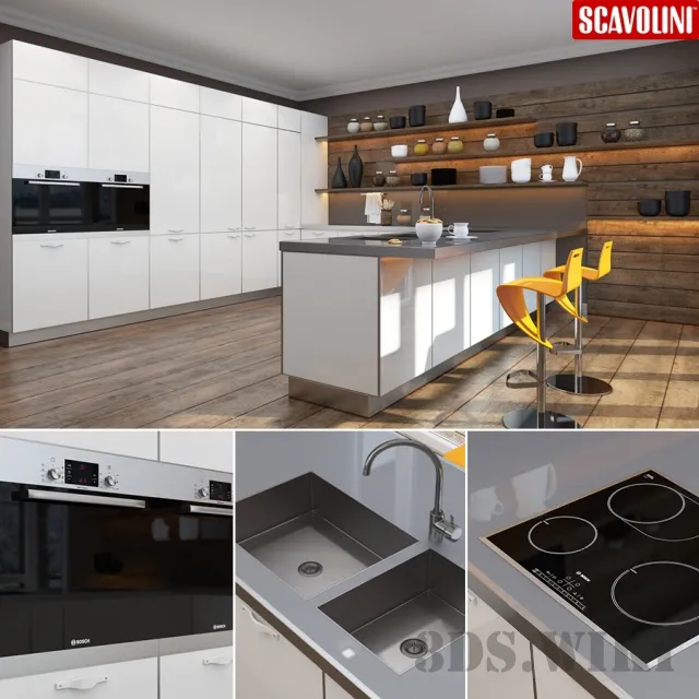 kitchen – Kitchen set Scavollini Crystal 3ds Max