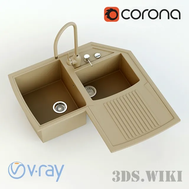 kitchen – Kitchen sink PLADOS HARMONY HRA832 3ds Max