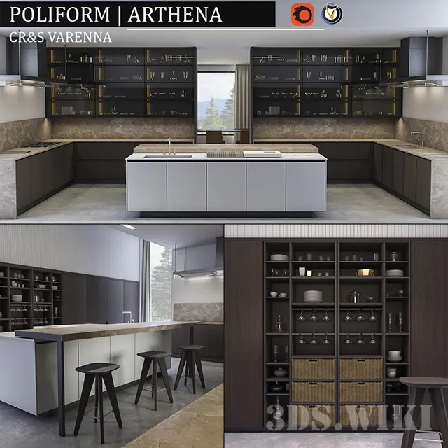 kitchen – Kitchen Varenna Arthena Poliform 3ds Max
