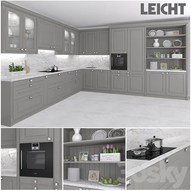 Kitchen leicht 3DS Max Model