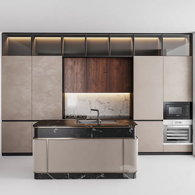 kitchen luxory 3ds Max