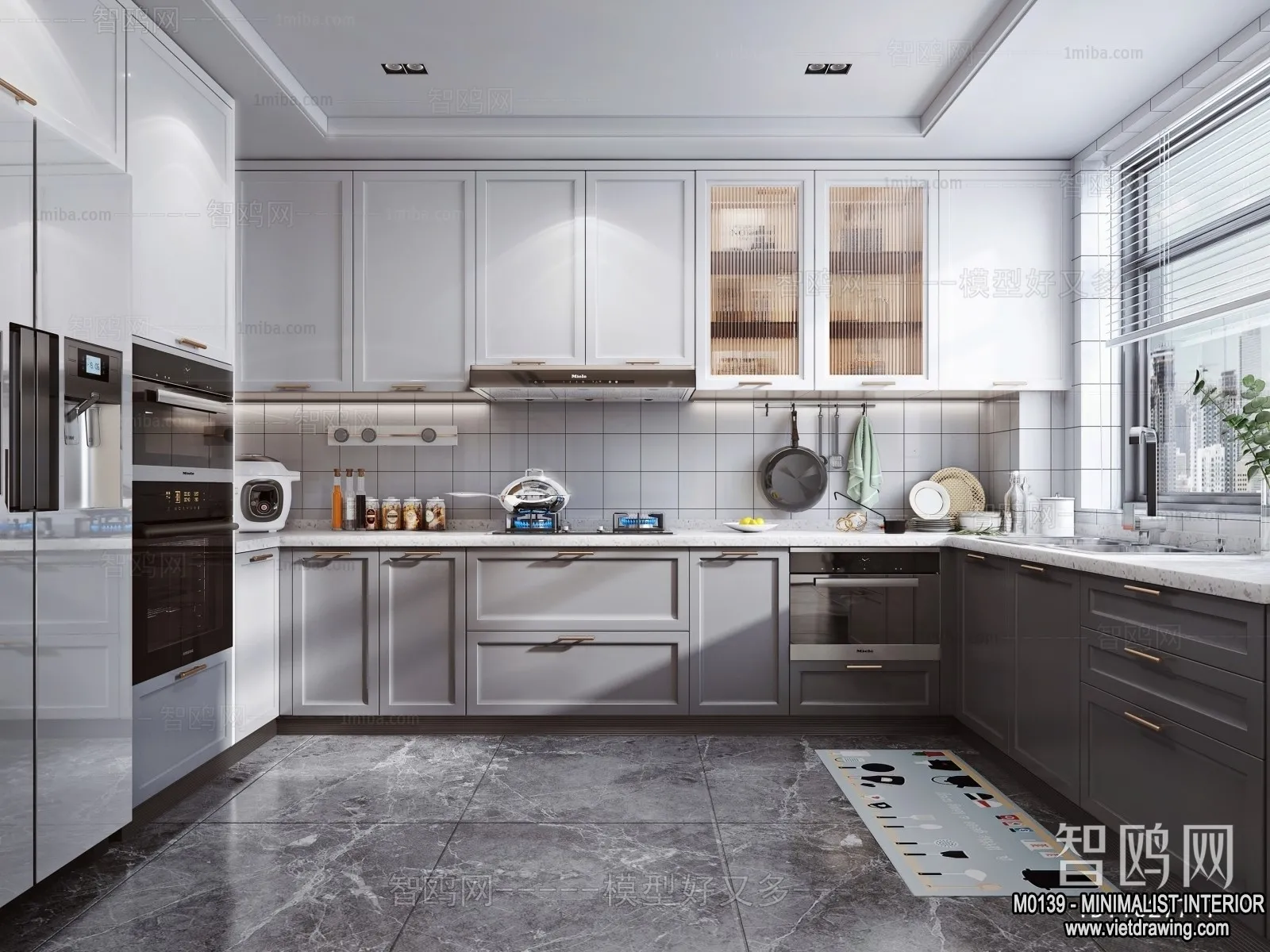 Kitchen – Minimalist Style – 3D Interior Scene – 012