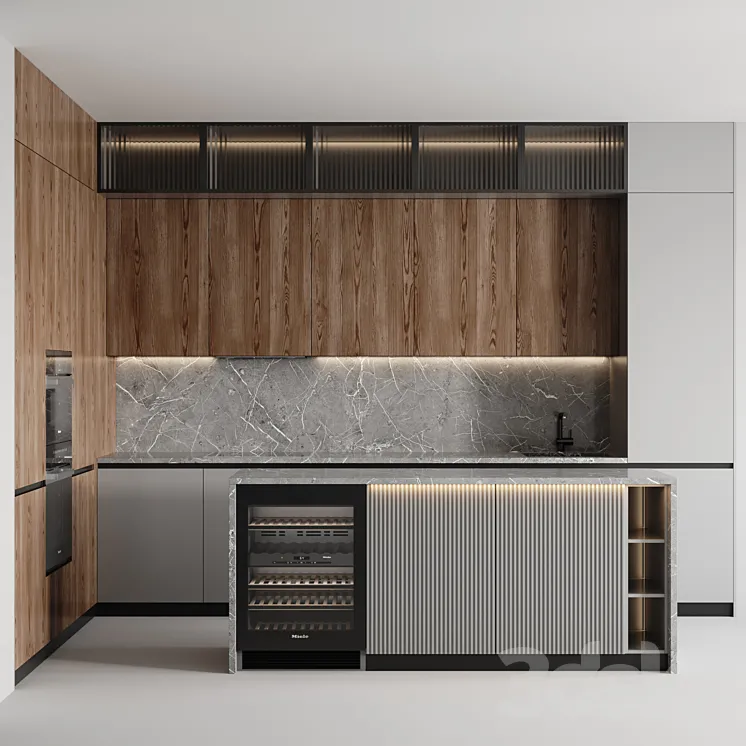 kitchen modern-002 3DS Max Model