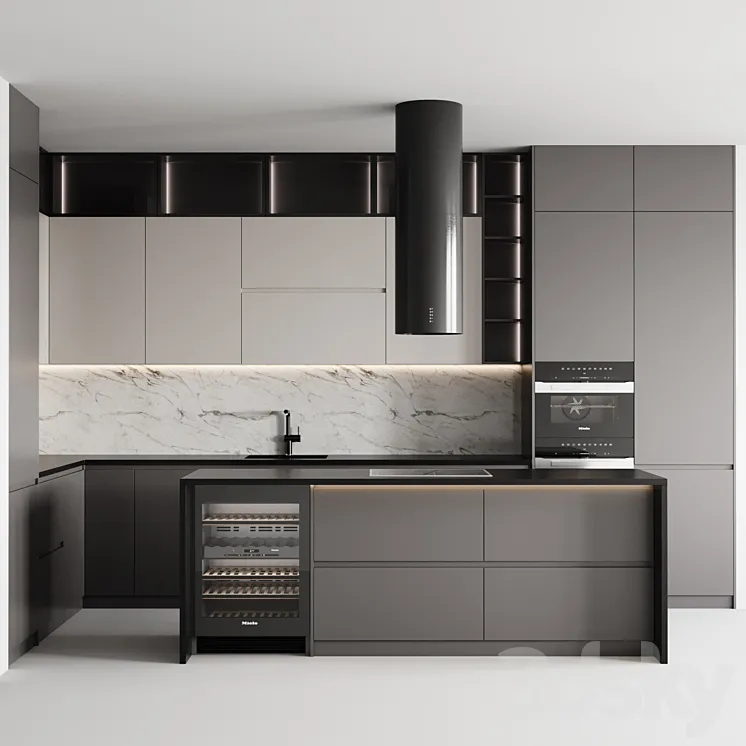 kitchen modern-005 3DS Max Model