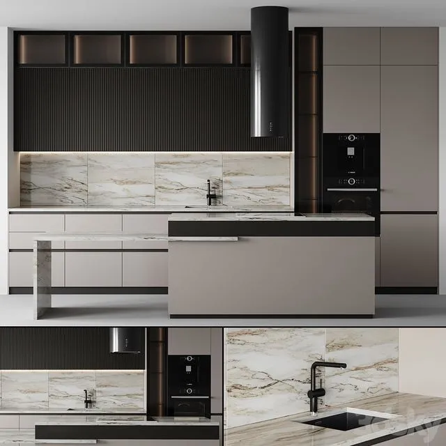 Kitchen modern-027 3dsMax Model