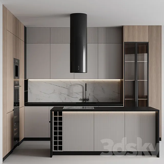 kitchen modern-042 3DS Max Model