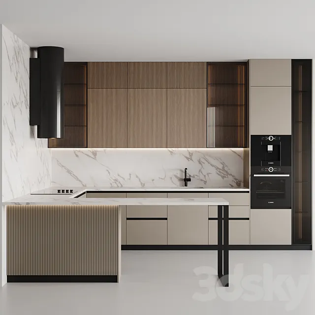 kitchen modern 045 3ds Max