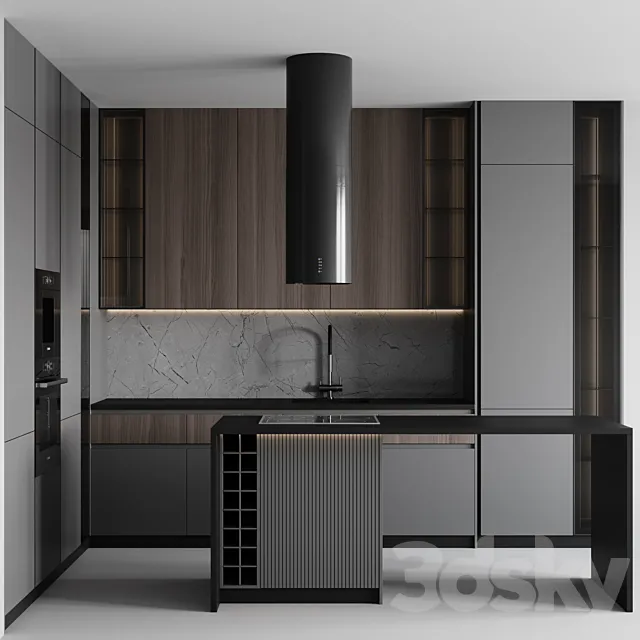 kitchen modern-048 3DS Max Model