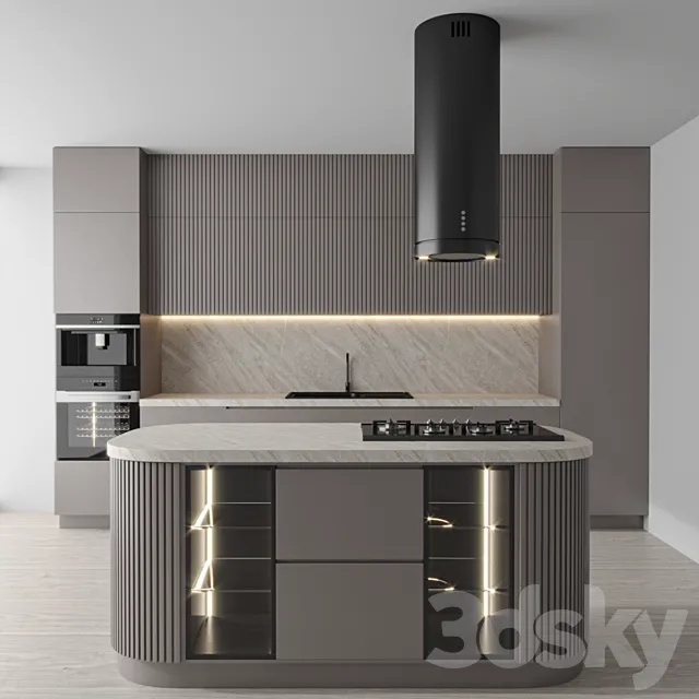kitchen modern 50 3ds Max