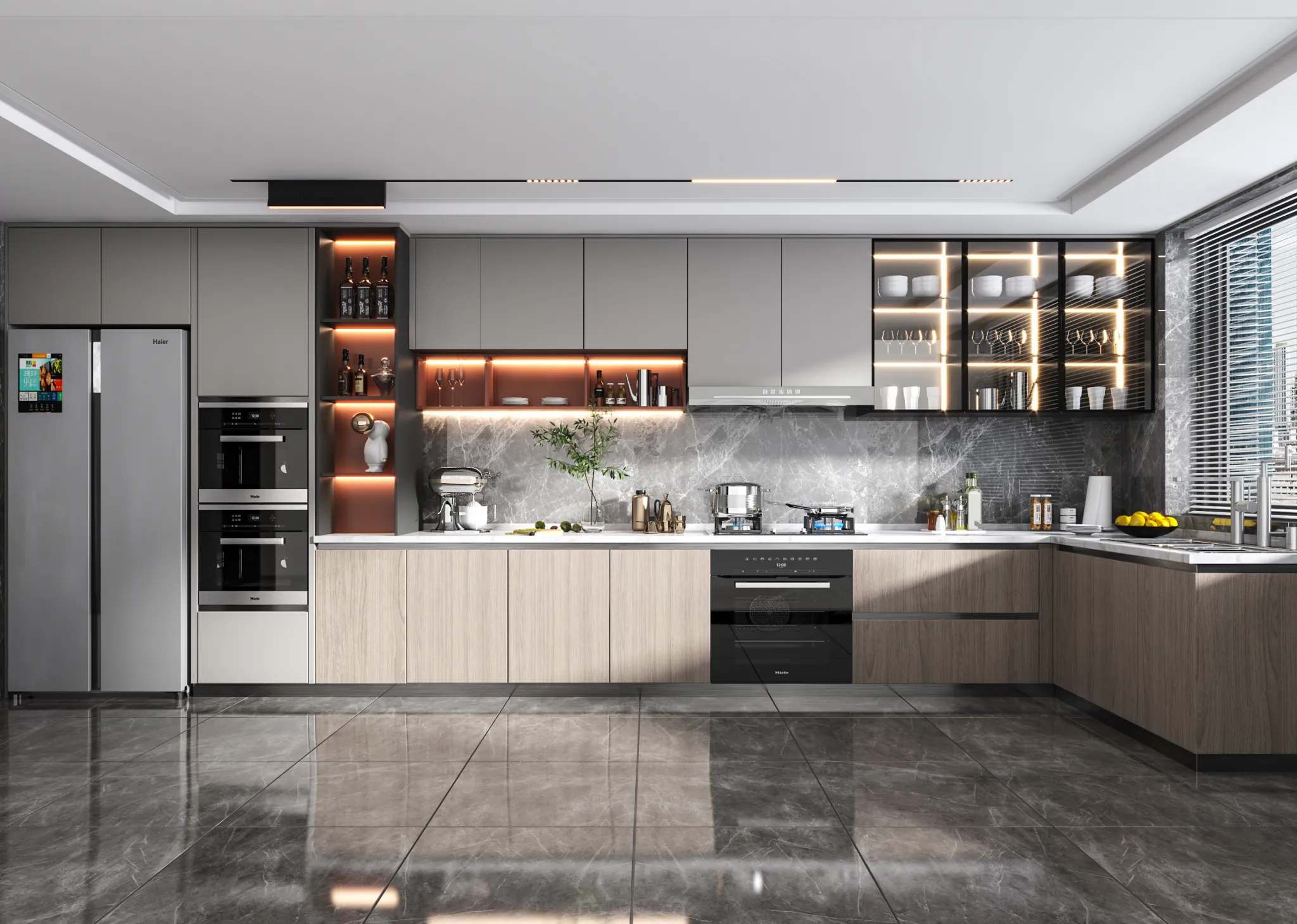 Kitchen – Modern Style 3D Scenes – Interior Design – 006