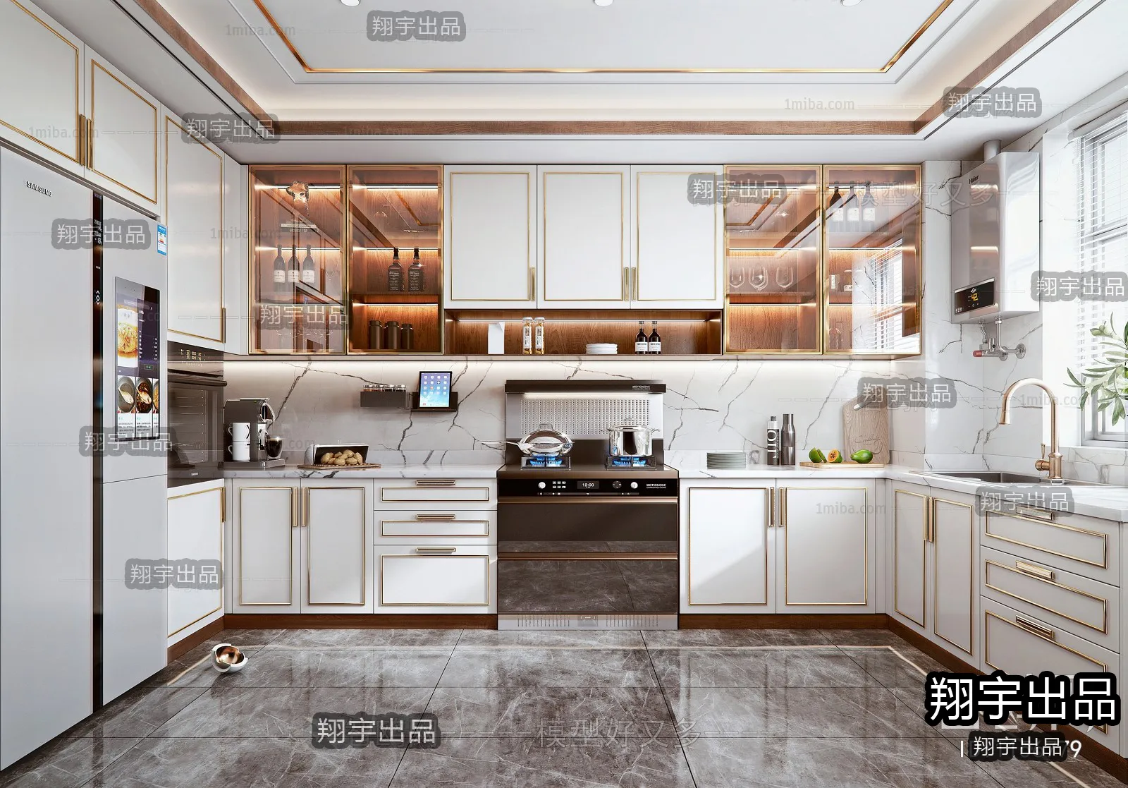 Kitchen – Modern Style Interior 3D Scenes – 005