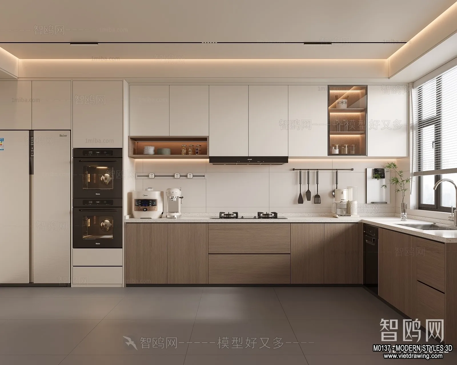 Kitchen – Modern Style Interior 3D Scenes – 027