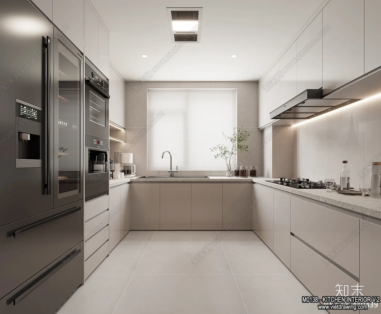 Kitchen – Modern Style Interior 3D Scenes – 046