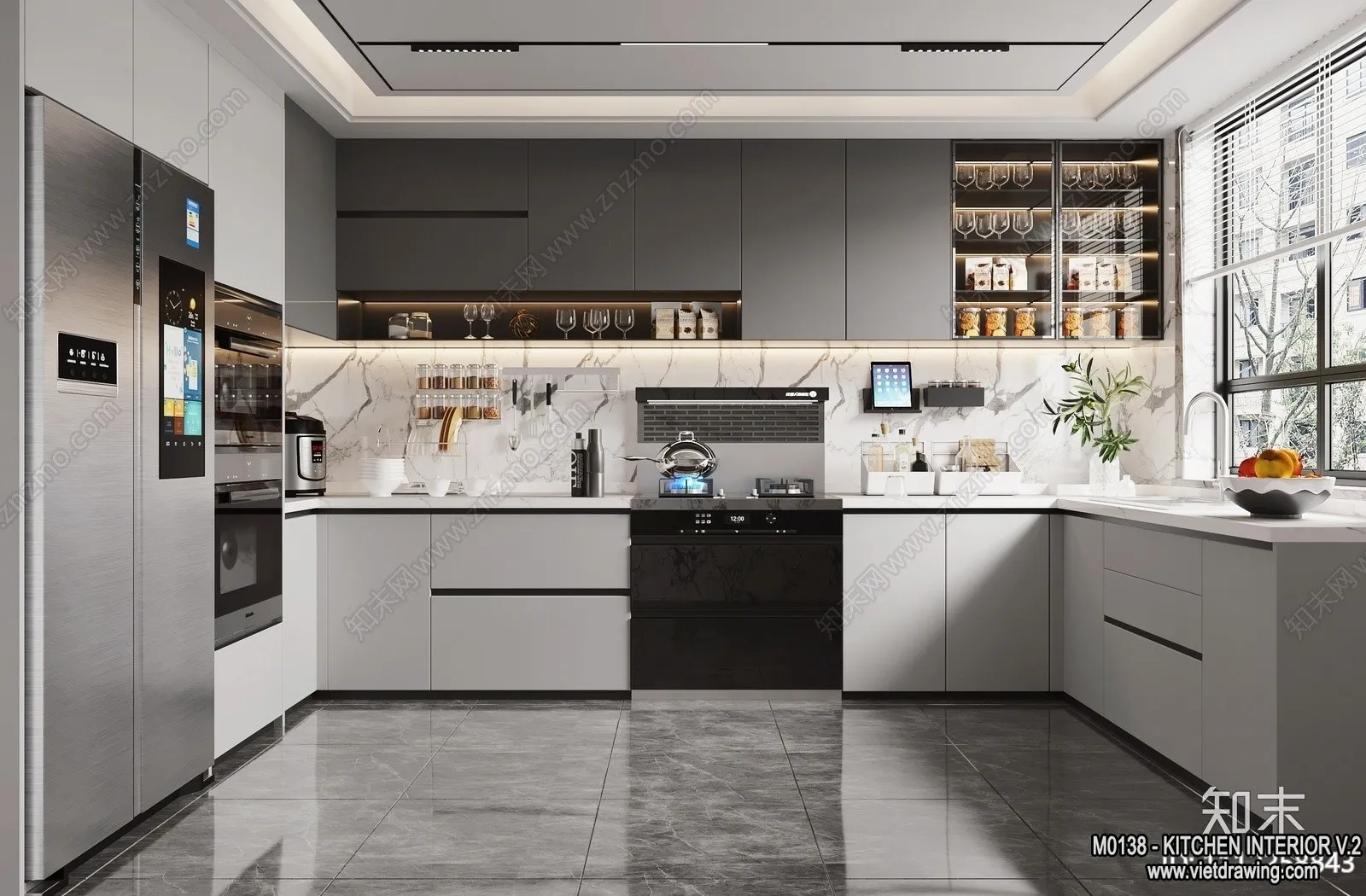 Kitchen – Modern Style Interior 3D Scenes – 051