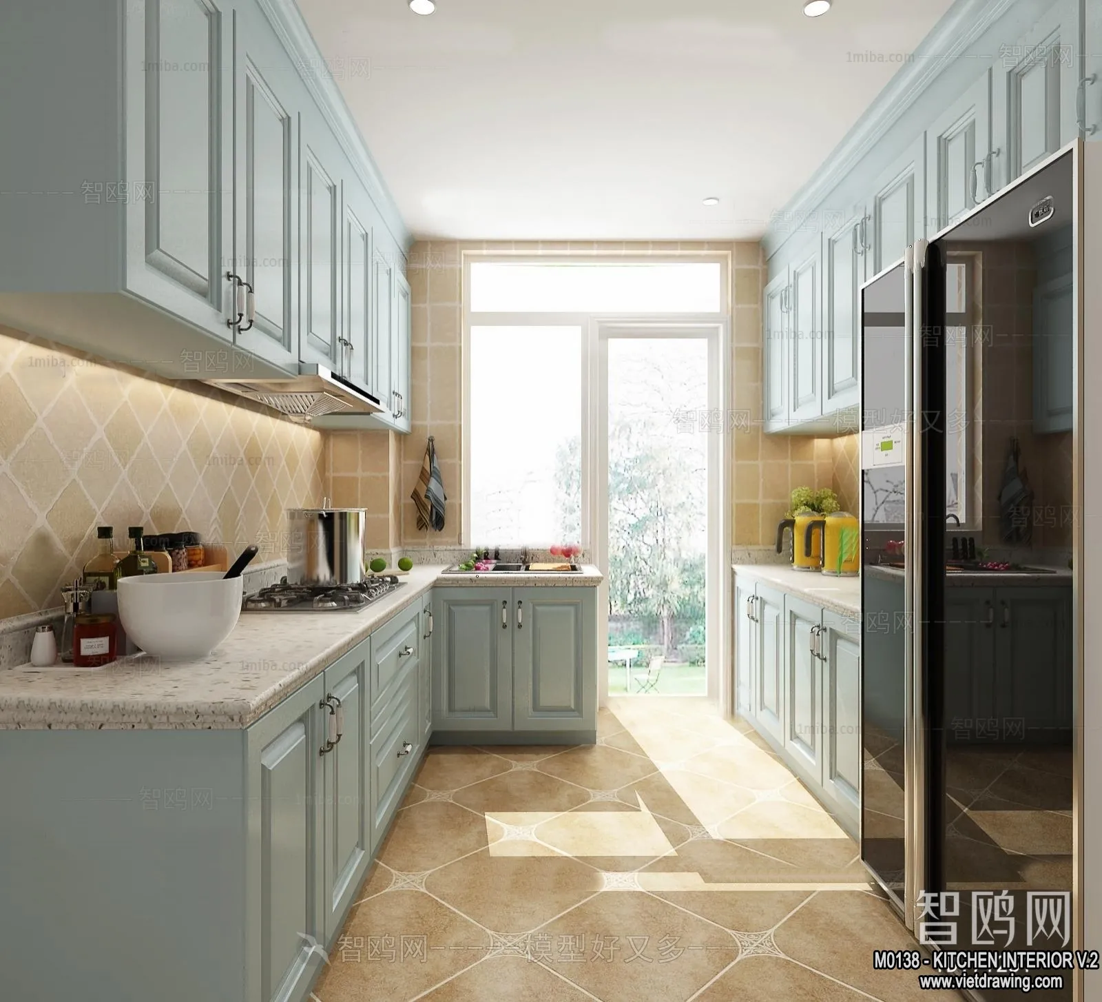 Kitchen – Modern Style Interior 3D Scenes – 065