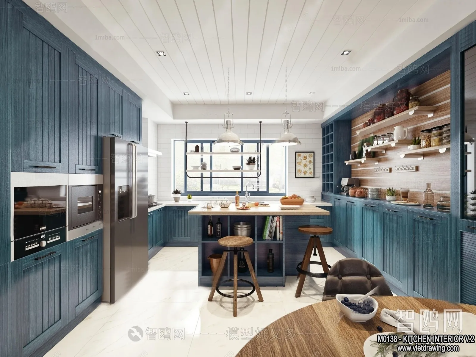 Kitchen – Modern Style Interior 3D Scenes – 068