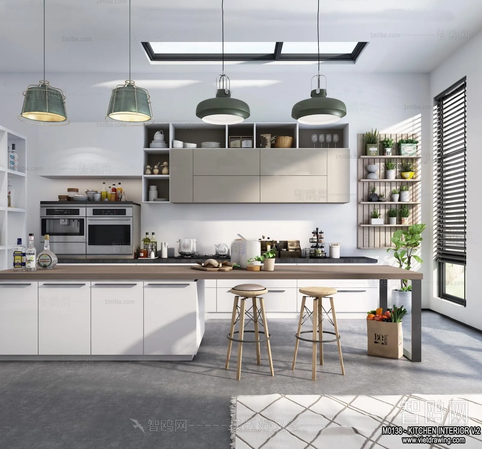 Kitchen – Modern Style Interior 3D Scenes – 073