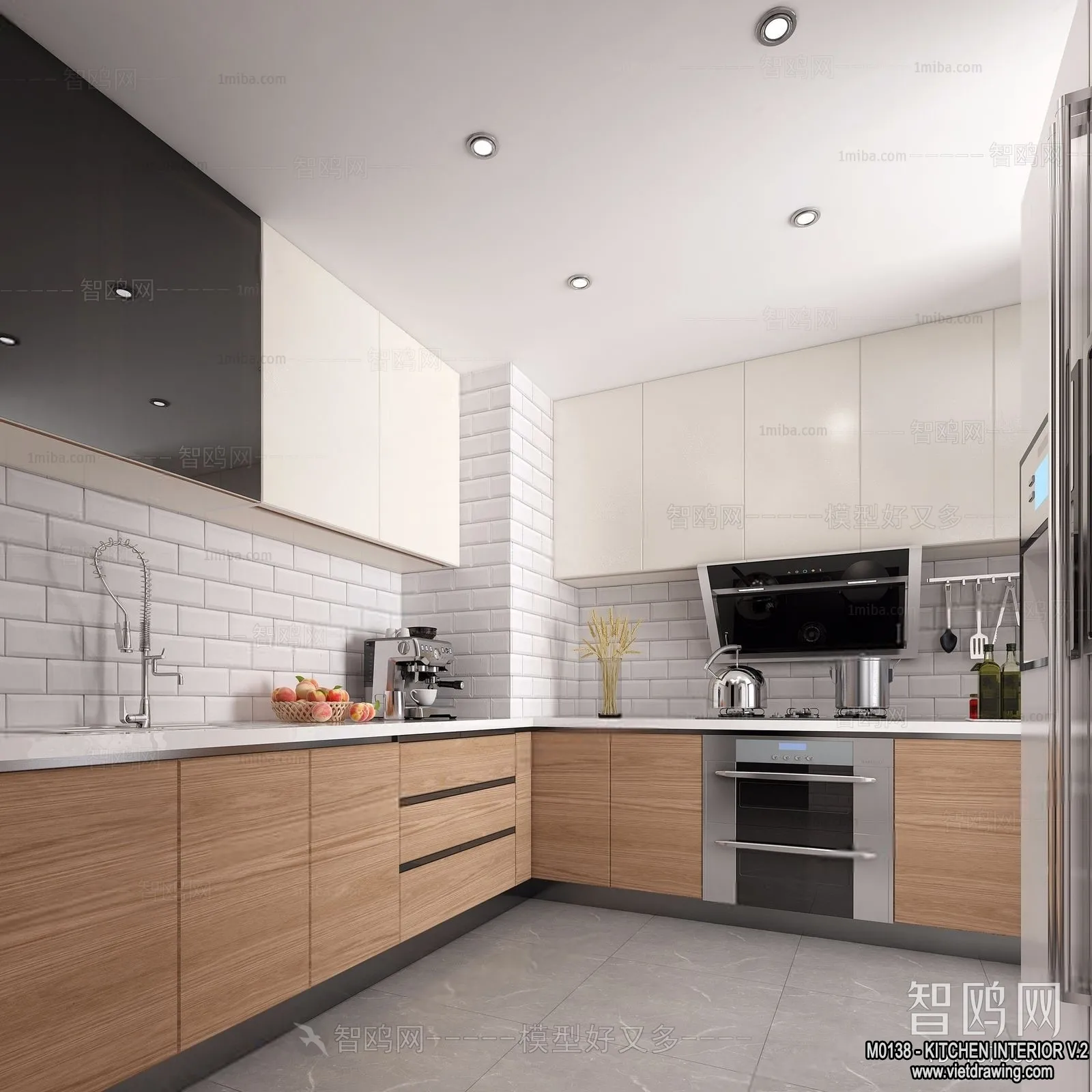 Kitchen – Modern Style Interior 3D Scenes – 077