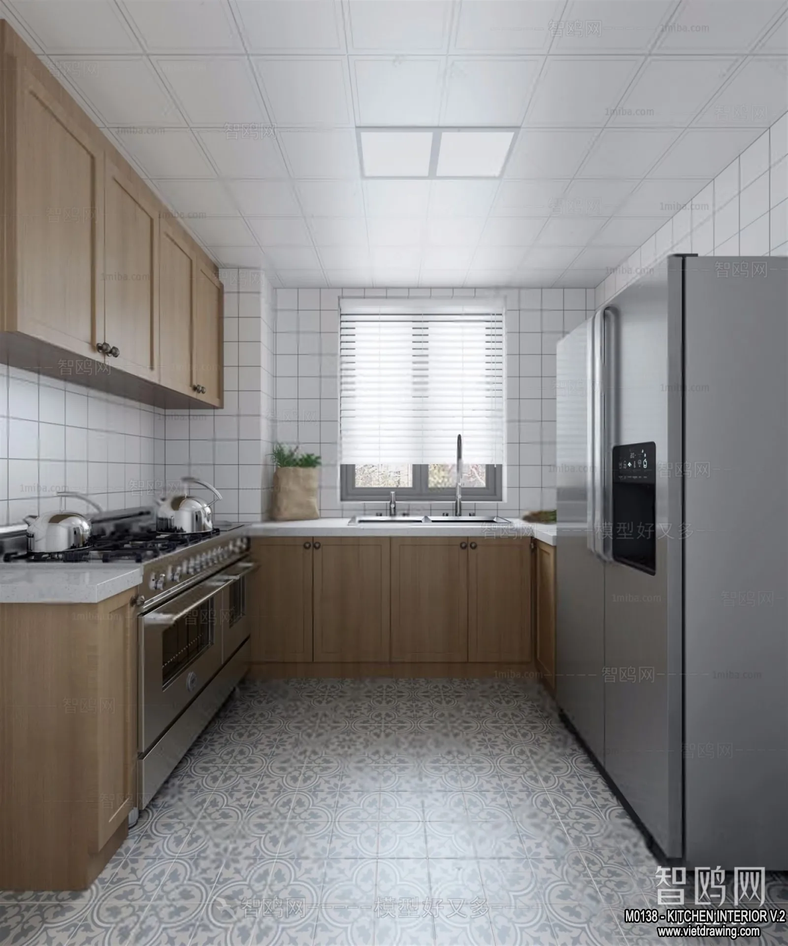 Kitchen – Modern Style Interior 3D Scenes – 078