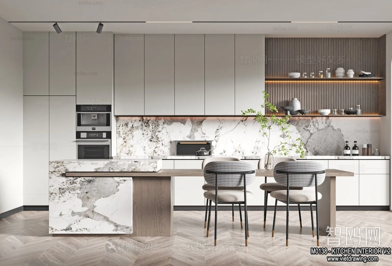 Kitchen – Modern Style Interior 3D Scenes – 081