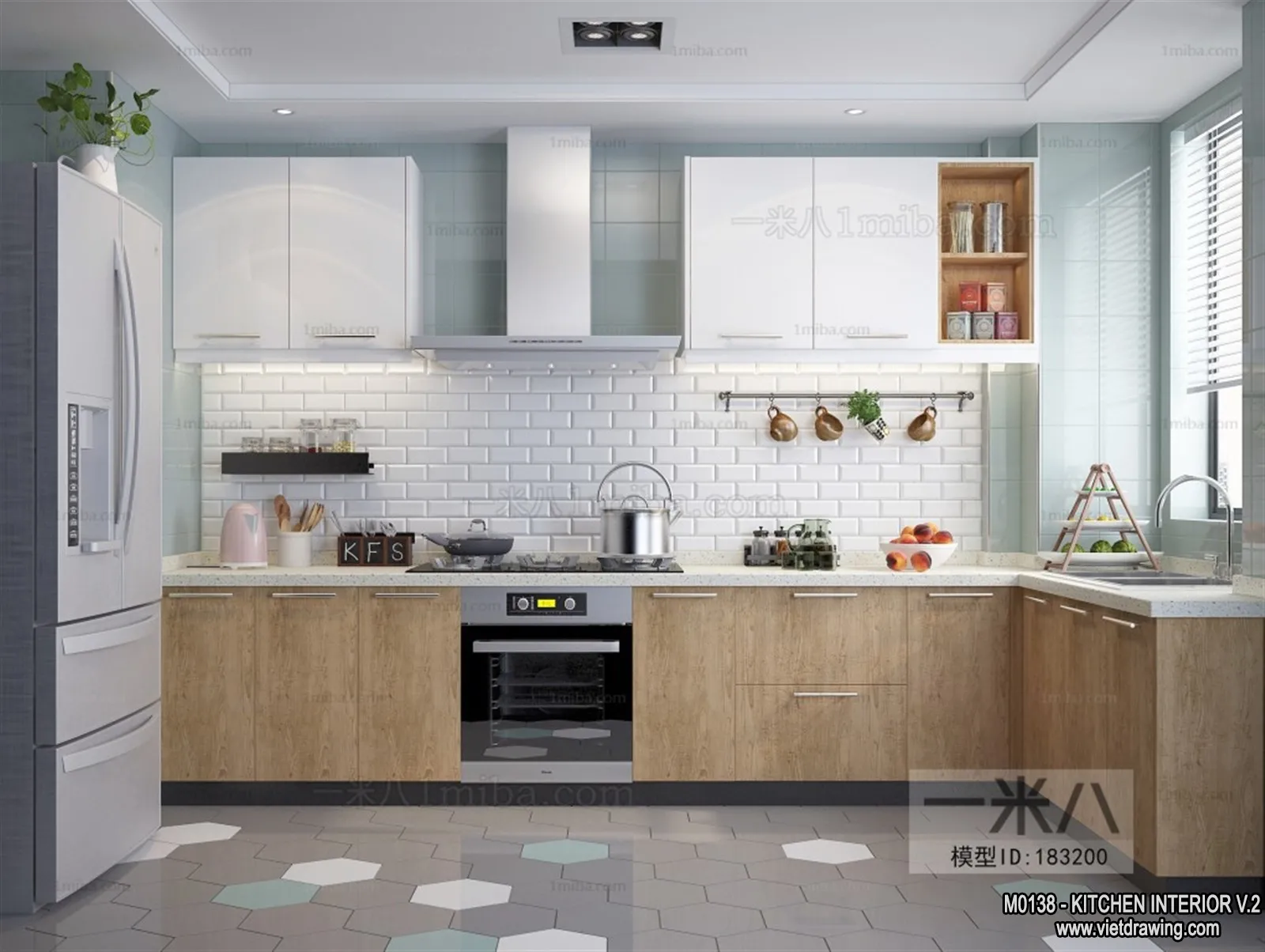 Kitchen – Modern Style Interior 3D Scenes – 084