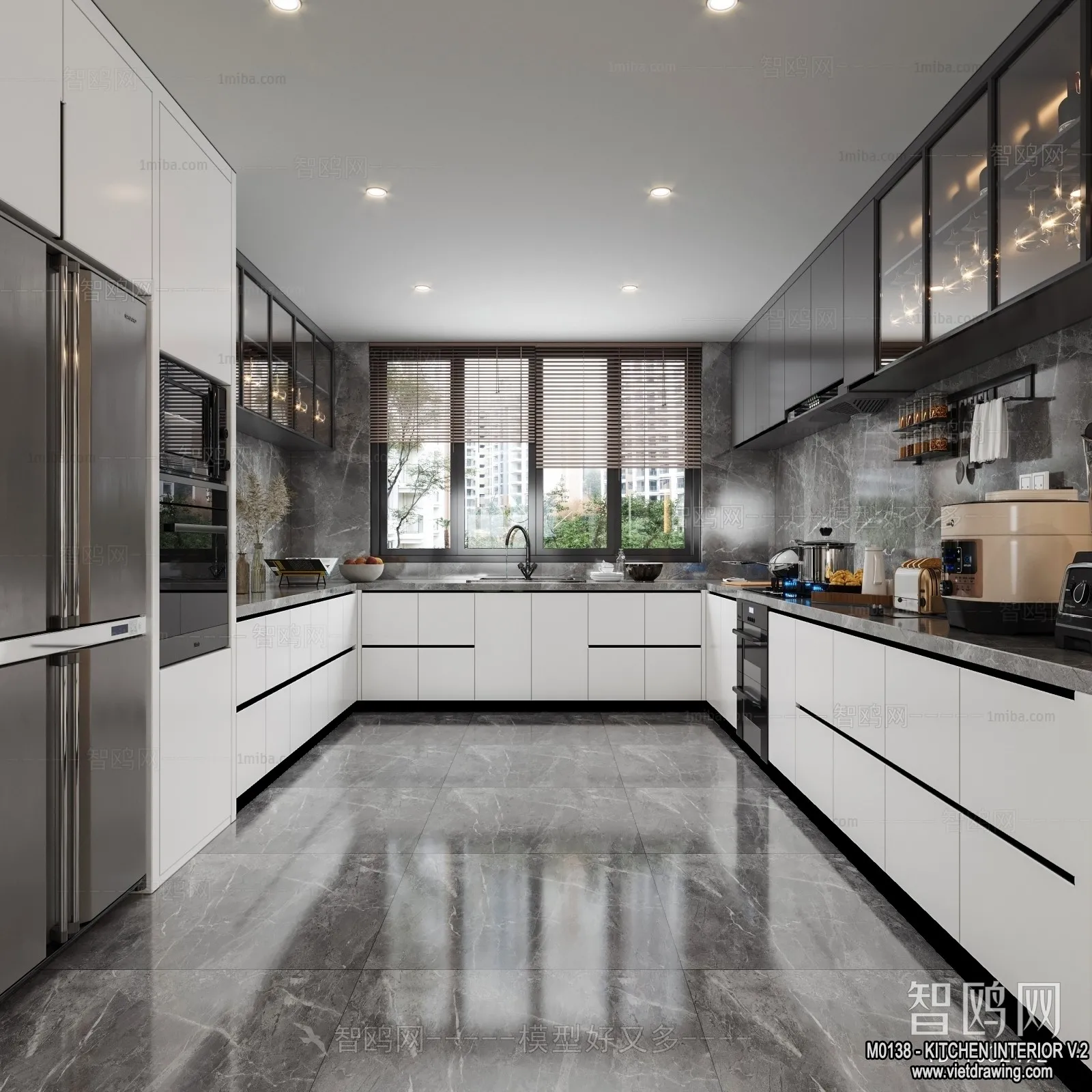 Kitchen – Modern Style Interior 3D Scenes – 105