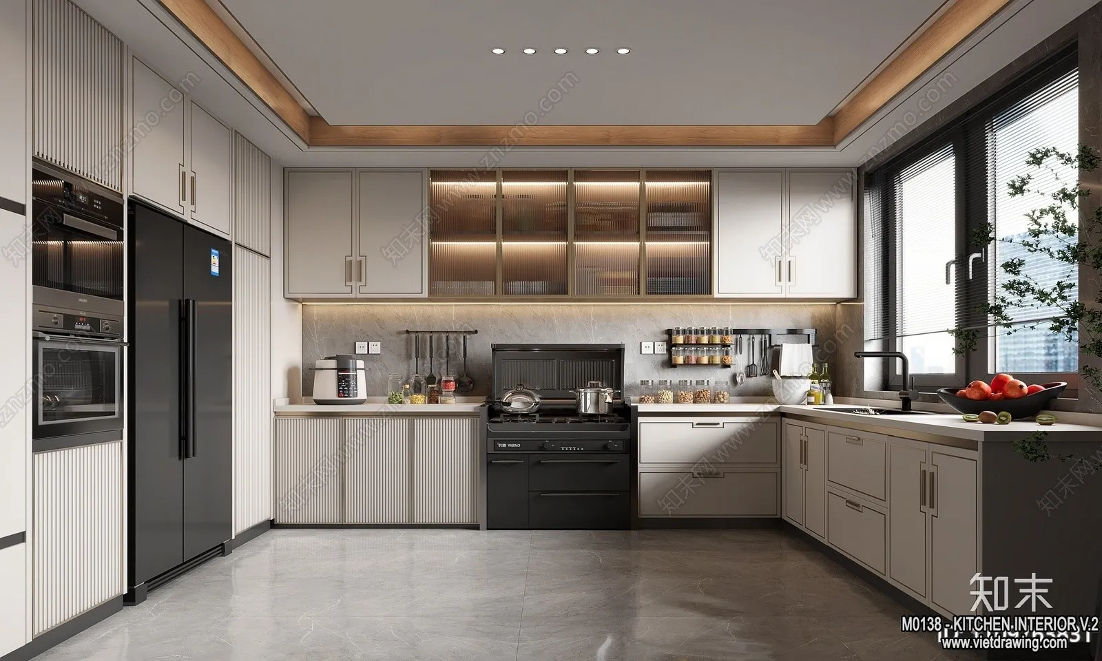 Kitchen – Modern Style Interior 3D Scenes – 107