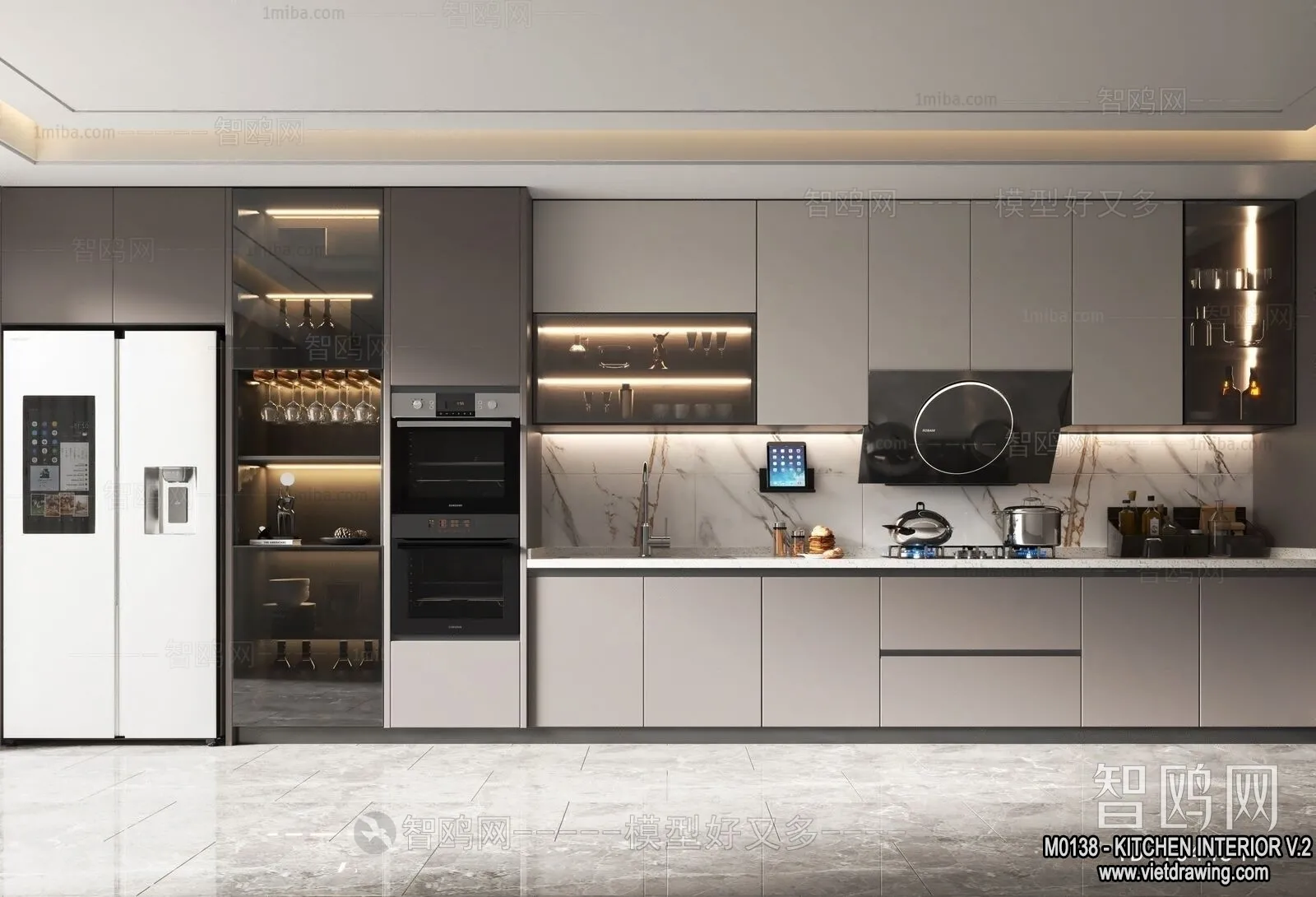 Kitchen – Modern Style Interior 3D Scenes – 111