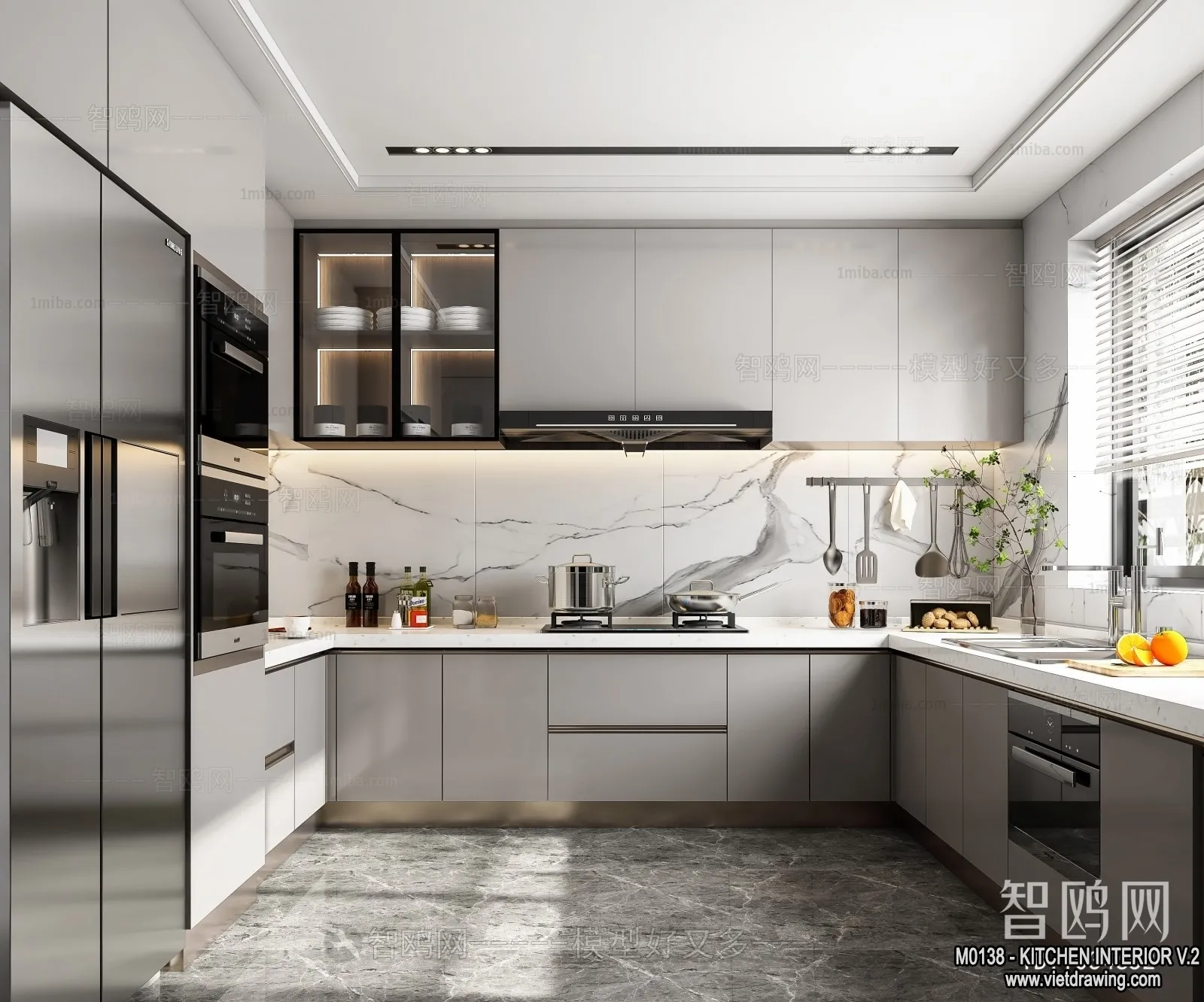 Kitchen – Modern Style Interior 3D Scenes – 112