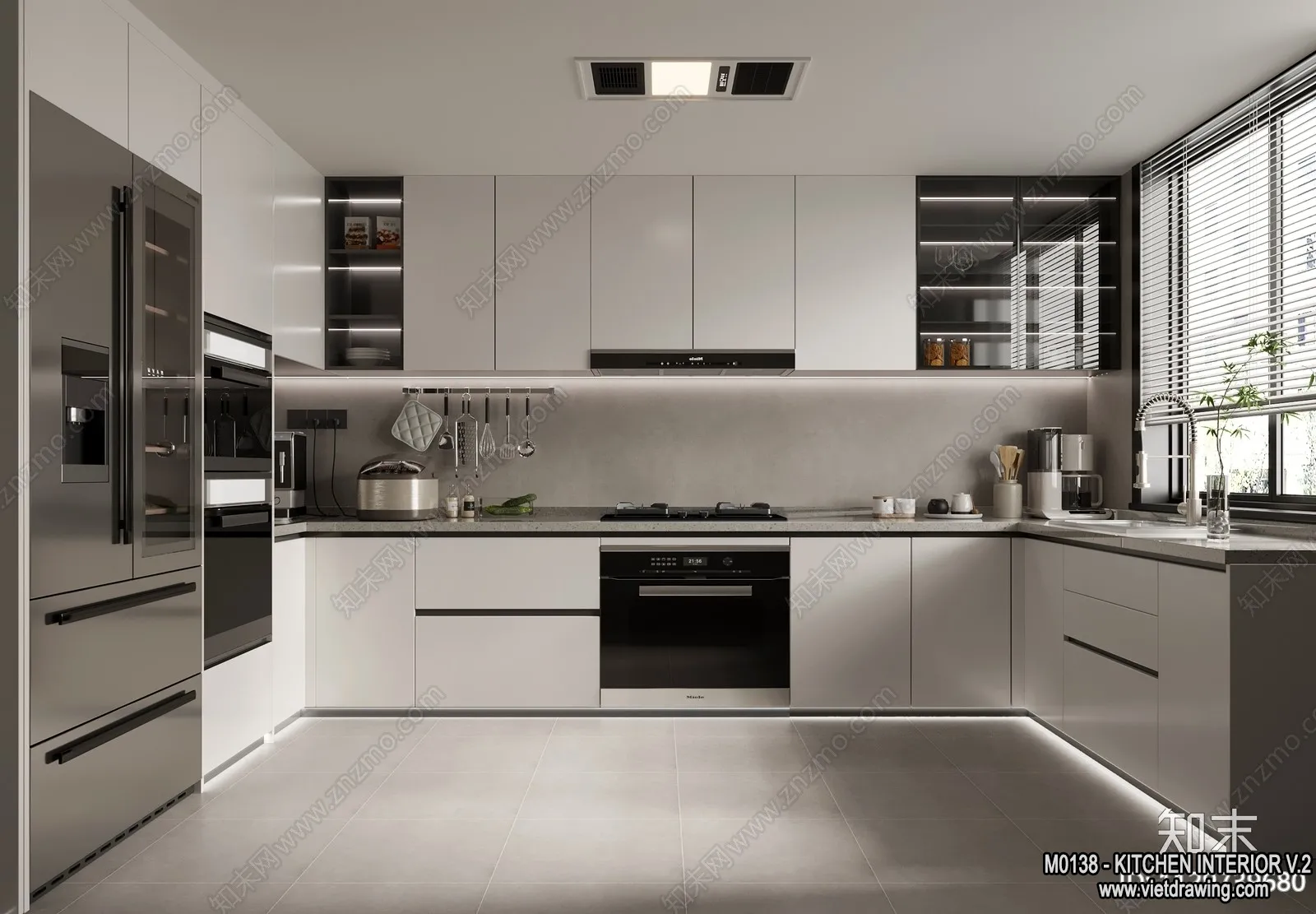 Kitchen – Modern Style Interior 3D Scenes – 118