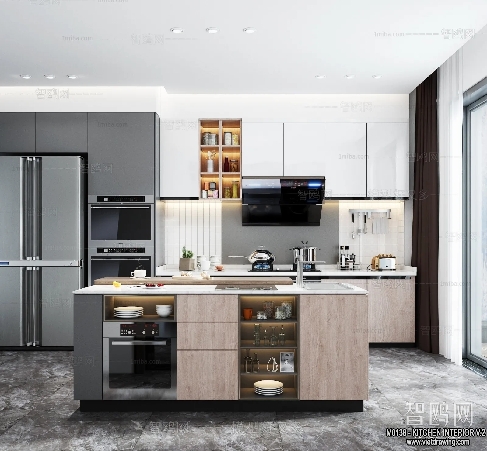 Kitchen – Modern Style Interior 3D Scenes – 119