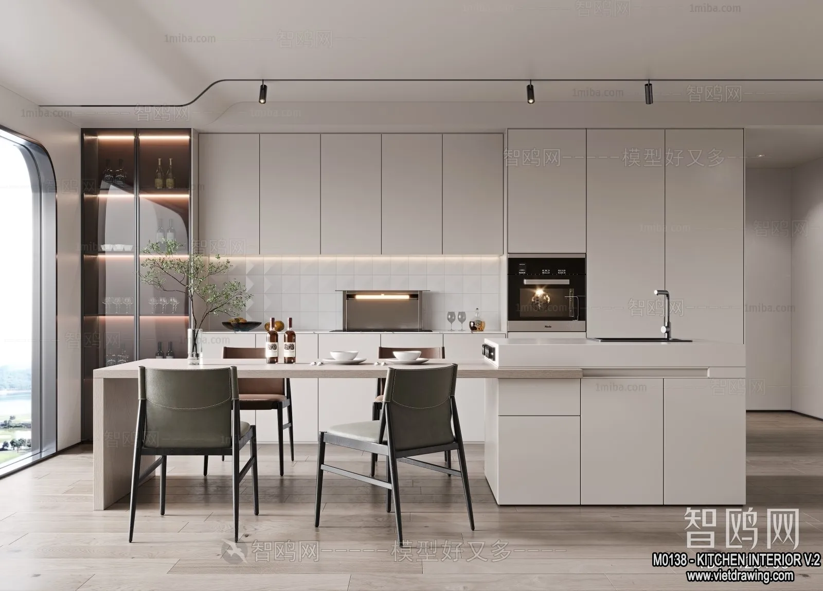 Kitchen – Modern Style Interior 3D Scenes – 124