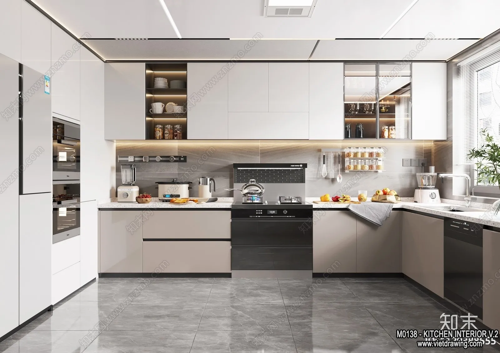 Kitchen – Modern Style Interior 3D Scenes – 127