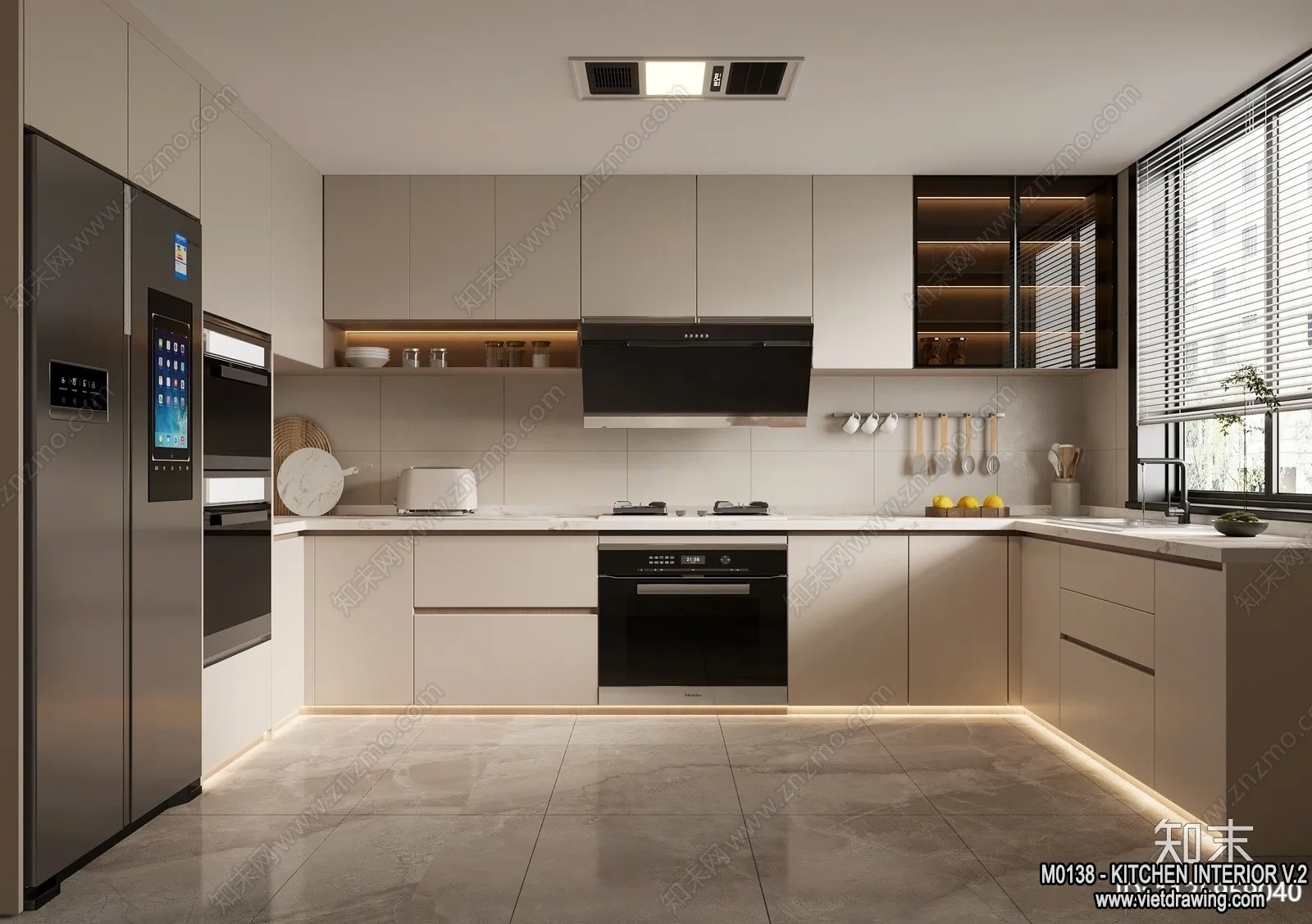 Kitchen – Modern Style Interior 3D Scenes – 129