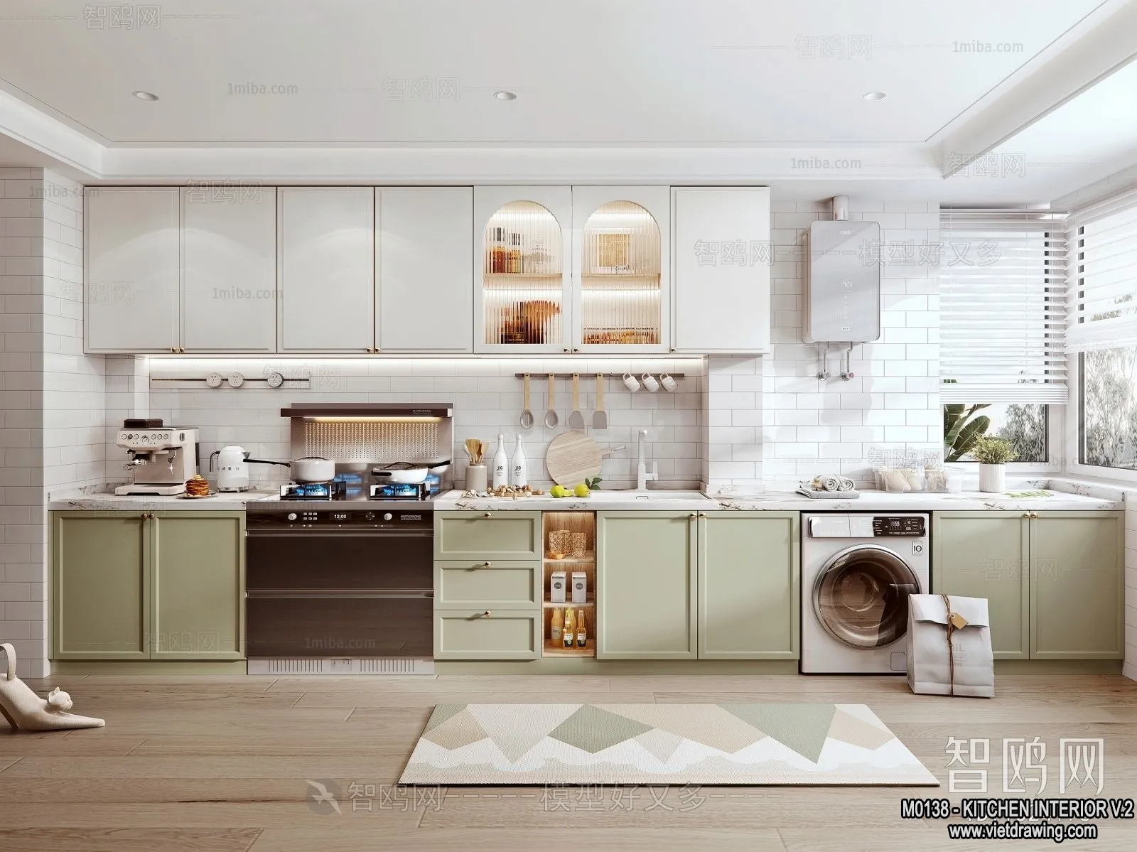 Kitchen – Modern Style Interior 3D Scenes – 134