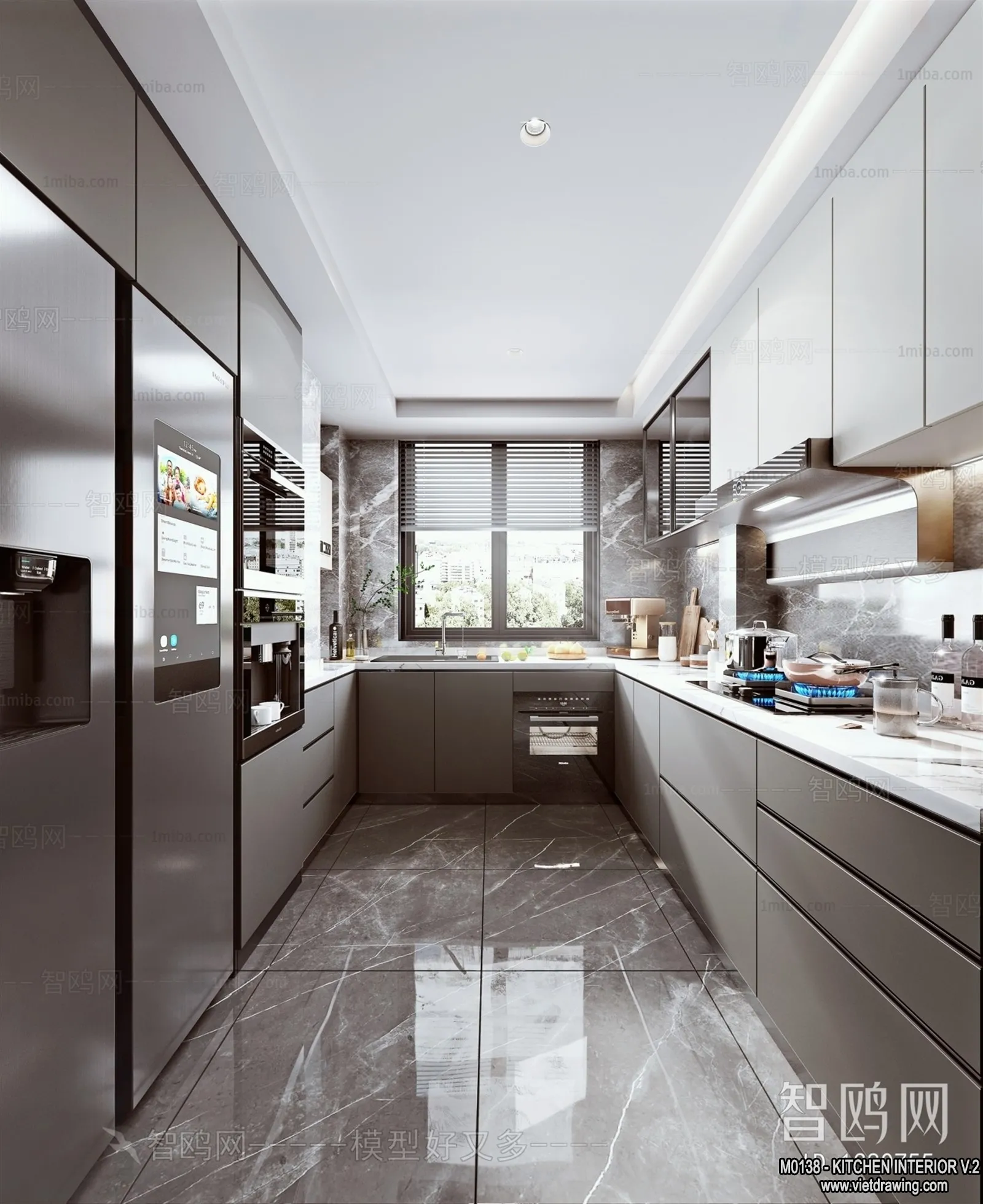 Kitchen – Modern Style Interior 3D Scenes – 135